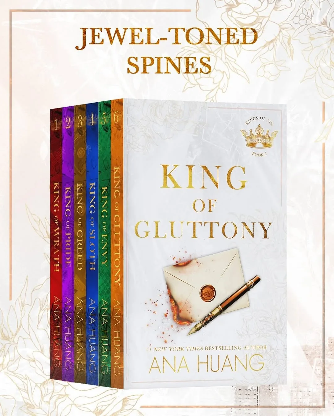 Kings of Sin Series Complete Set of 6 Books by Ana Huang | Paperback Combo back cover